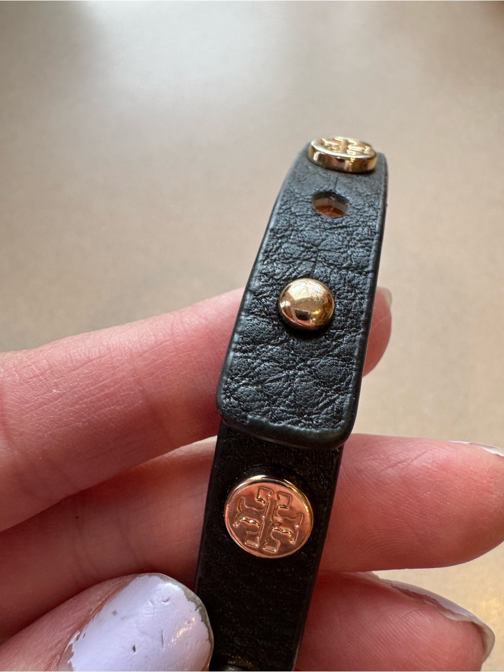 Tory Burch leather choker necklace